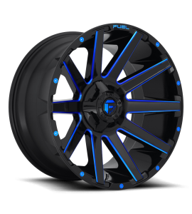 20x10 Fuel Off-Road Wheels | 1 piece D644 CONTRA 5x139.7/5x150 GLOSS BLACK BLUE TINTED CLEAR -18 Offset (4.79 Backspace) 110.1 Centerbore | D64420007047
