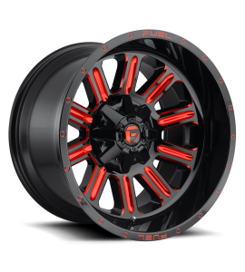 18x9 Fuel Off-Road Wheels | 1 piece D621 HARDLINE 5x139.7/5x150 GLOSS BLACK RED TINTED CLEAR 1 Offset (5.04 Backspace) 110.1 Centerbore | D62118907050