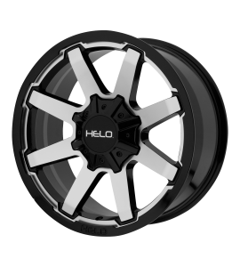 17x9 Helo Wheels HE909 8x170 Gloss Black Machined -12 Offset (4.53 Backspace) 125.5 Centerbore | HE90979087512N