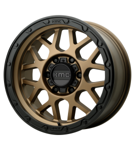 18x8.5 KMC Wheels KM535 GRENADE OFF-ROAD 6x135 Matte Bronze Matte Black Lip 0 Offset (4.75 Backspace) 87.1 Centerbore | KM53588563600