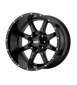 18x10 Moto Metal Off-Road Wheels MO970 8x170 Gloss Black With Milled Lip -24 Offset (4.56 Backspace) 125.5 Centerbore | MO970810873A24N