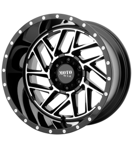 22x10 Moto Metal Off-Road Wheels MO985 BREAKOUT 8x165.10 Gloss Black Machined -18 Offset (4.79 Backspace) 125.5 Centerbore | MO98522080318N