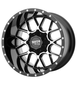 22x12 Moto Metal Off-Road Wheels MO986 SIEGE Blank/Special Drill Gloss Black Machined -44 Offset (4.77 Backspace) 78.3 Centerbore | MO98622200344N
