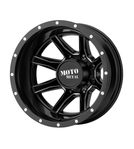 20x8.25 Moto Metal Off-Road Wheels MO995 8x165.10 Satin Black Milled - Rear -198 Offset (-3.17 Backspace) 117 Centerbore | MO995208817198N