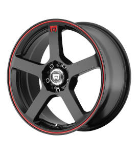 16x7 Motegi Wheels MR116 4x100/4x114.3 Matte Black Red Racing Stripe 40 Offset (5.57 Backspace) 72.6 Centerbore | MR11667098740
