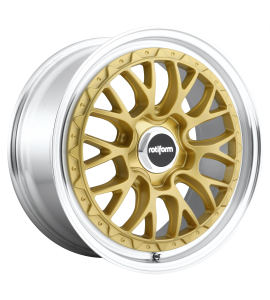 19x10 Rotiform Wheels R156 LSR Blank/Special Drill MATTE GOLD MACHINED 40 Offset (7.07 Backspace) 66.56 Centerbore | R156190000+40D