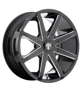 24x9.5 Dub Wheels S109 PUSH Blank/Special Drill GLOSS BLACK MILLED 20 Offset (6.04 Backspace) 74.1 Centerbore | S109249500+20D