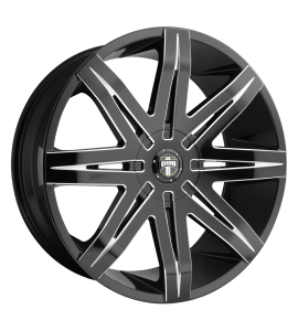 24x9.5 Dub Wheels S227 STACKS Blank/Special Drill GLOSS BLACK MILLED 20 Offset (6.04 Backspace) 72.56 Centerbore | S227249500+20D