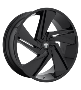 22x9.5 Dub Wheels S247 FADE Blank/Special Drill GLOSS BLACK 30 Offset (6.43 Backspace) 100.3 Centerbore | S247229500+30D