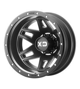 20x8.25 XD Off-Road Series by KMC Wheels XD130 MACHETE DUALLY 8x165.10 Satin Black With Reinforcing Ring 127 Offset (9.63 Backspace) 125.5 Centerbore | XD130208807127