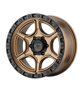 17x8.5 XD Off-Road Series by KMC Wheels XD139 PORTAL 6x114.3 Satin Bronze Satin Black Lip 18 Offset (5.46 Backspace) 66.1 Centerbore | XD13978564618