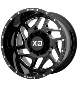 22x10 XD Off-Road Series by KMC Wheels XD836 FURY 5x127 Gloss Black Milled -18 Offset (4.79 Backspace) 71.5 Centerbore | XD83622050318N