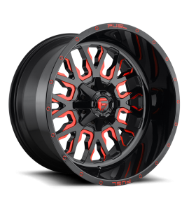 18x9 Fuel Off-Road Wheels | 1 piece D612 STROKE 5x114.3/5x127 GLOSS BLACK RED TINTED CLEAR 1 Offset (5.04 Backspace) 78.1 Centerbore | D61218902650